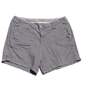 Level 99 Women's Linen Shorts Anthropologie Coastal Minimalist Gray Size 27
